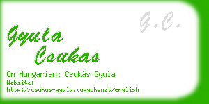 gyula csukas business card